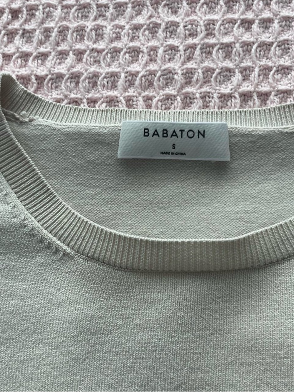 Babaton Cream Ribbed Long Sleeve Crop Top - Picture 3 of 3